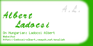 albert ladocsi business card